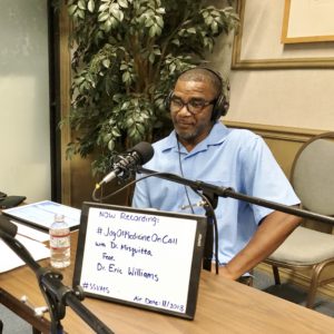 Picture of Doctor Eric Williams with Joy of Medicine On Call Podcast interview